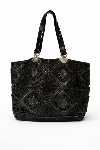 French Artisan Patchwork Leather Tote