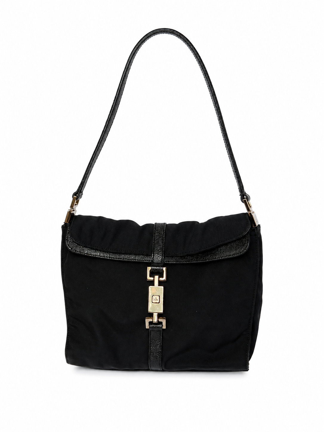 Gucci Black Canvas Jackie Shoulder Bag