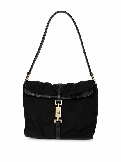 Gucci Black Canvas Jackie Shoulder Bag
