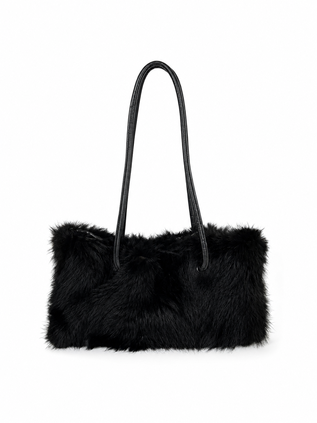 Paolo Masi Black Fur Bag — Made in Italy