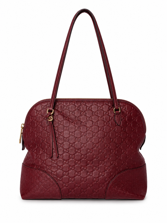 Gucci Burgundy Guccissima Leather Tote Bag