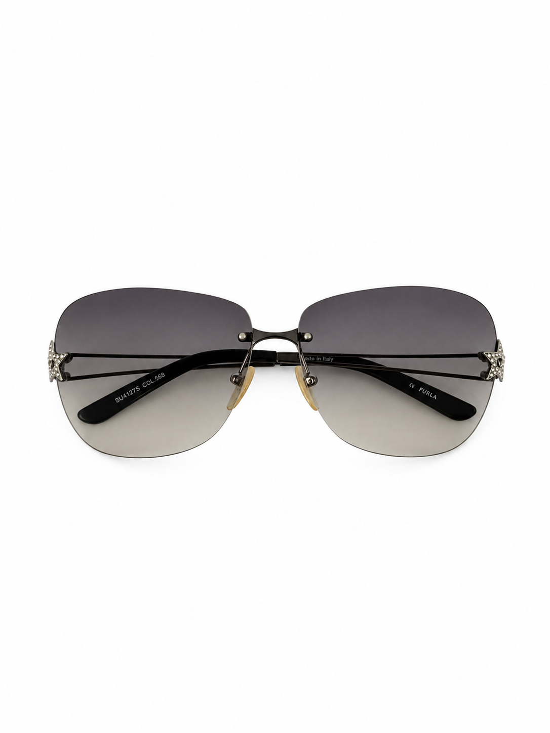 Furla Grey Star Rhinestone Sunglasses