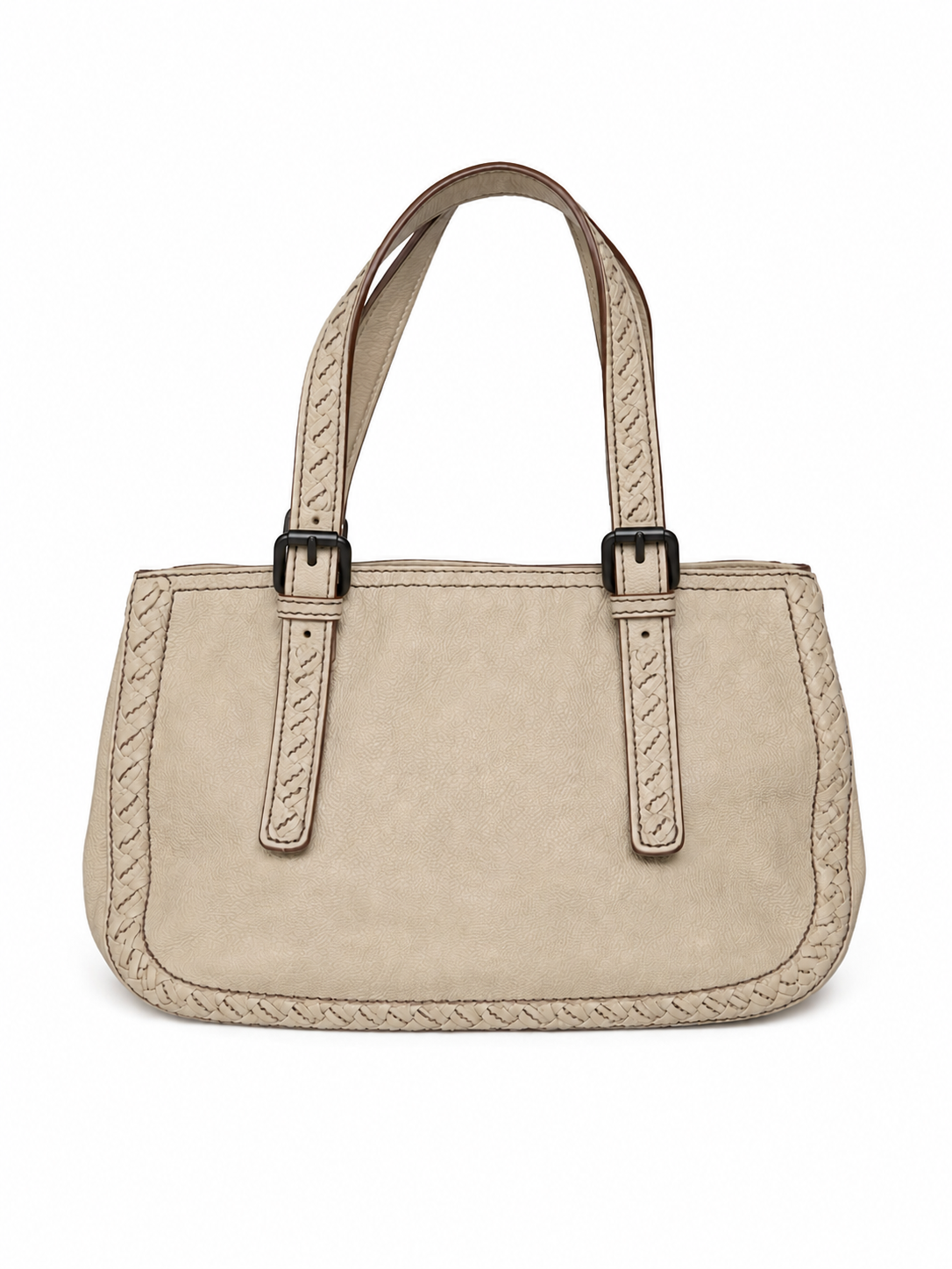 Bottega Veneta Cream Leather Top Handle Bag
