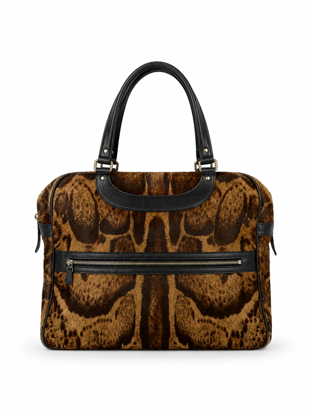 Vintage Jacques Le Corre giraffe print pony hair duffle bag — view 1