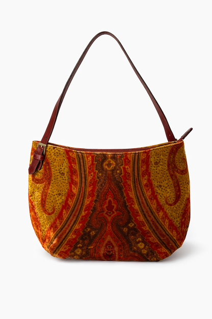 Etro Paisley Velvet Shoulder Bag — Early 2000s