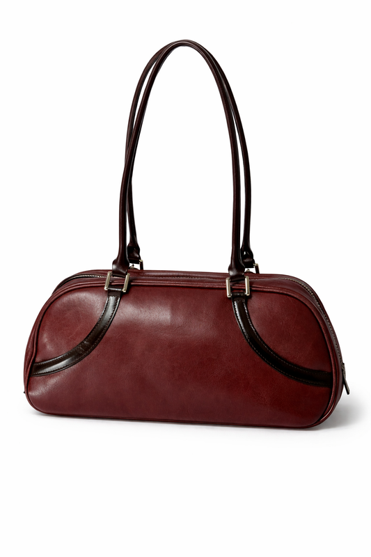 Oxblood Leather Bowling Bag