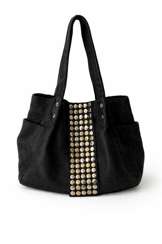 Studded Leather Shoulder Bag