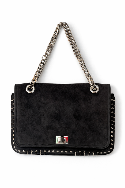 Pucci Suede Peirced Shoulder Bag