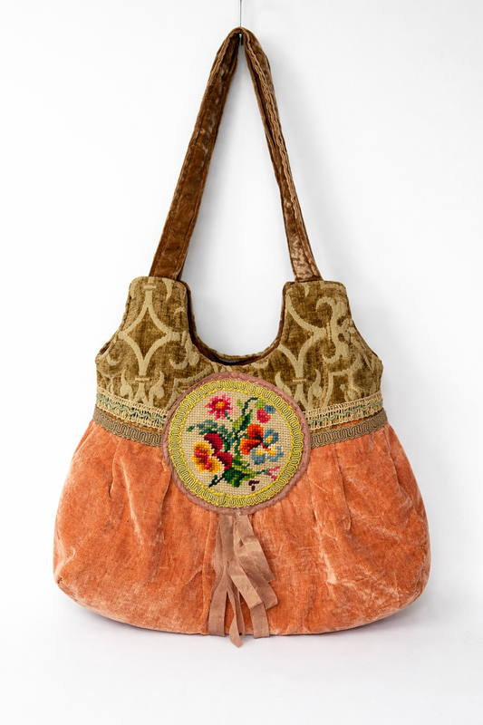 Antique Velvet Tapestry Shoulder Bag