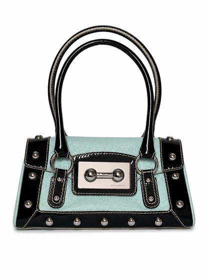 Dolce & Gabbana Baby Blue Studded Leather Bag
