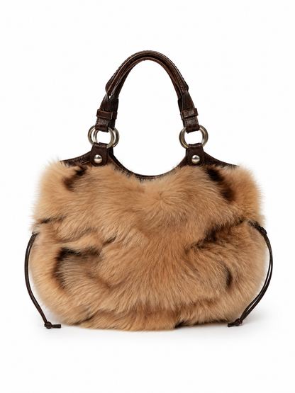 Rabbit Fur Hobo Bag – Japanese Designer