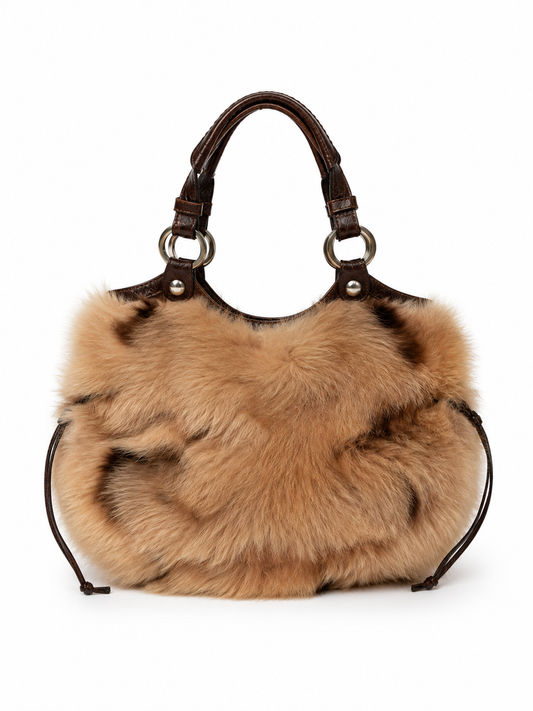 Rabbit Fur Hobo Bag – Japanese Designer