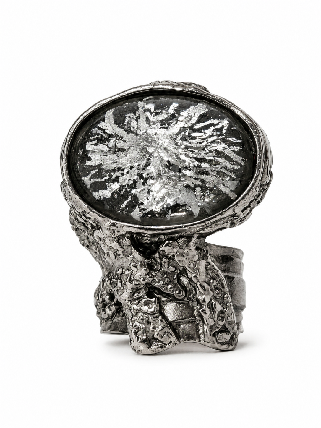 Vintage Yves Saint Laurent Arty Ring — Silver — Size 6
