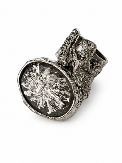 Vintage Yves Saint Laurent Arty Ring — Silver — Size 6