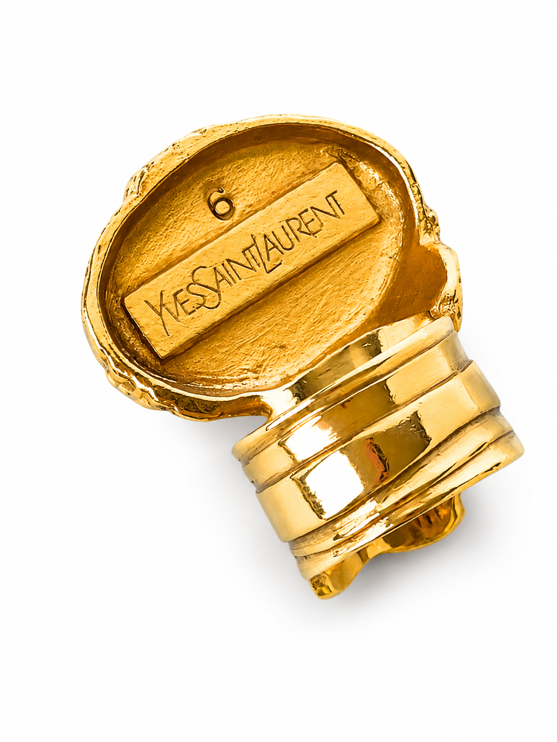 Vintage Yves Saint Laurent Arty Ring — Cobalt — Size 6