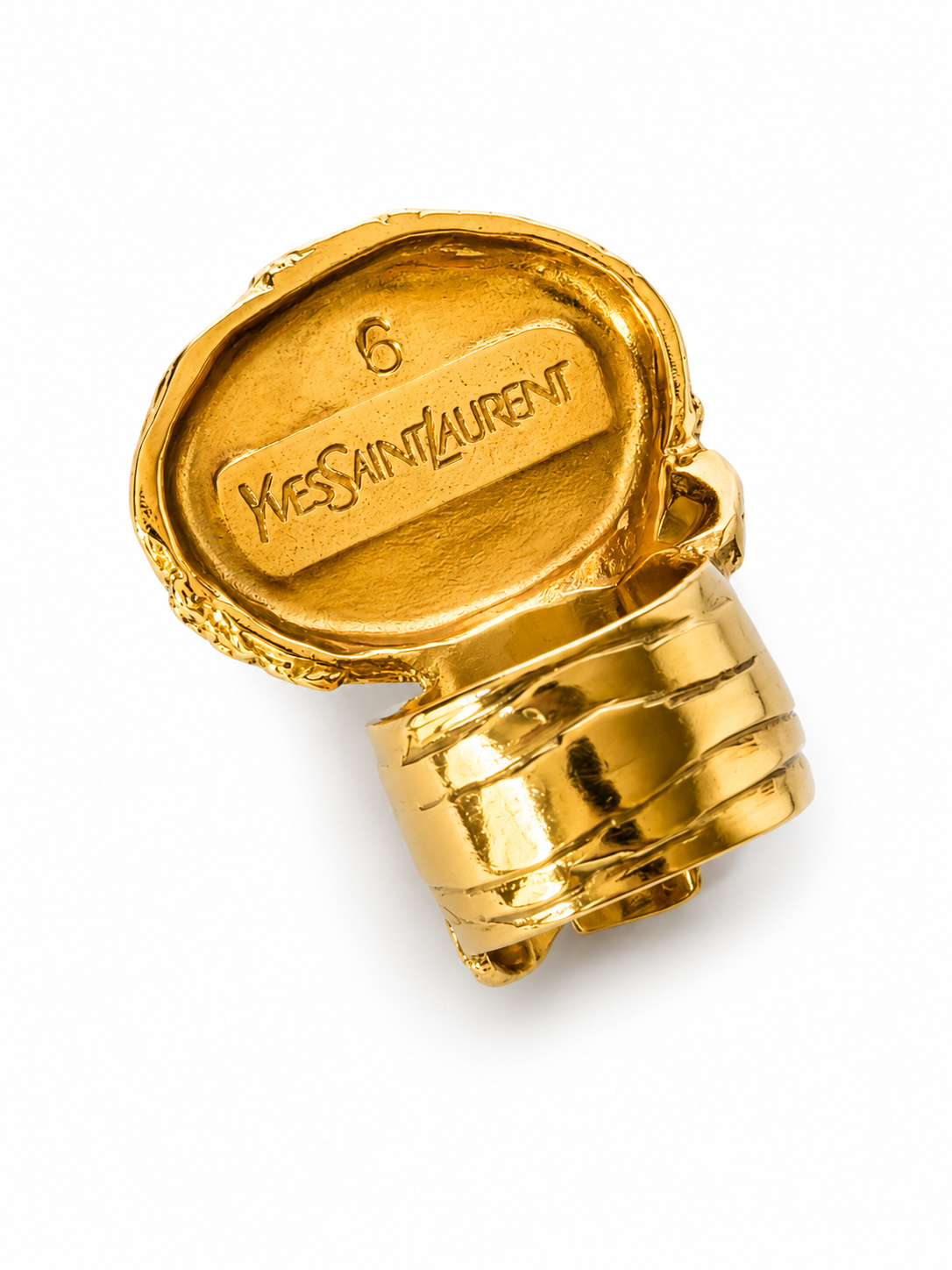 Vintage Yves Saint Laurent Arty Ring — Turquoise — Size 6