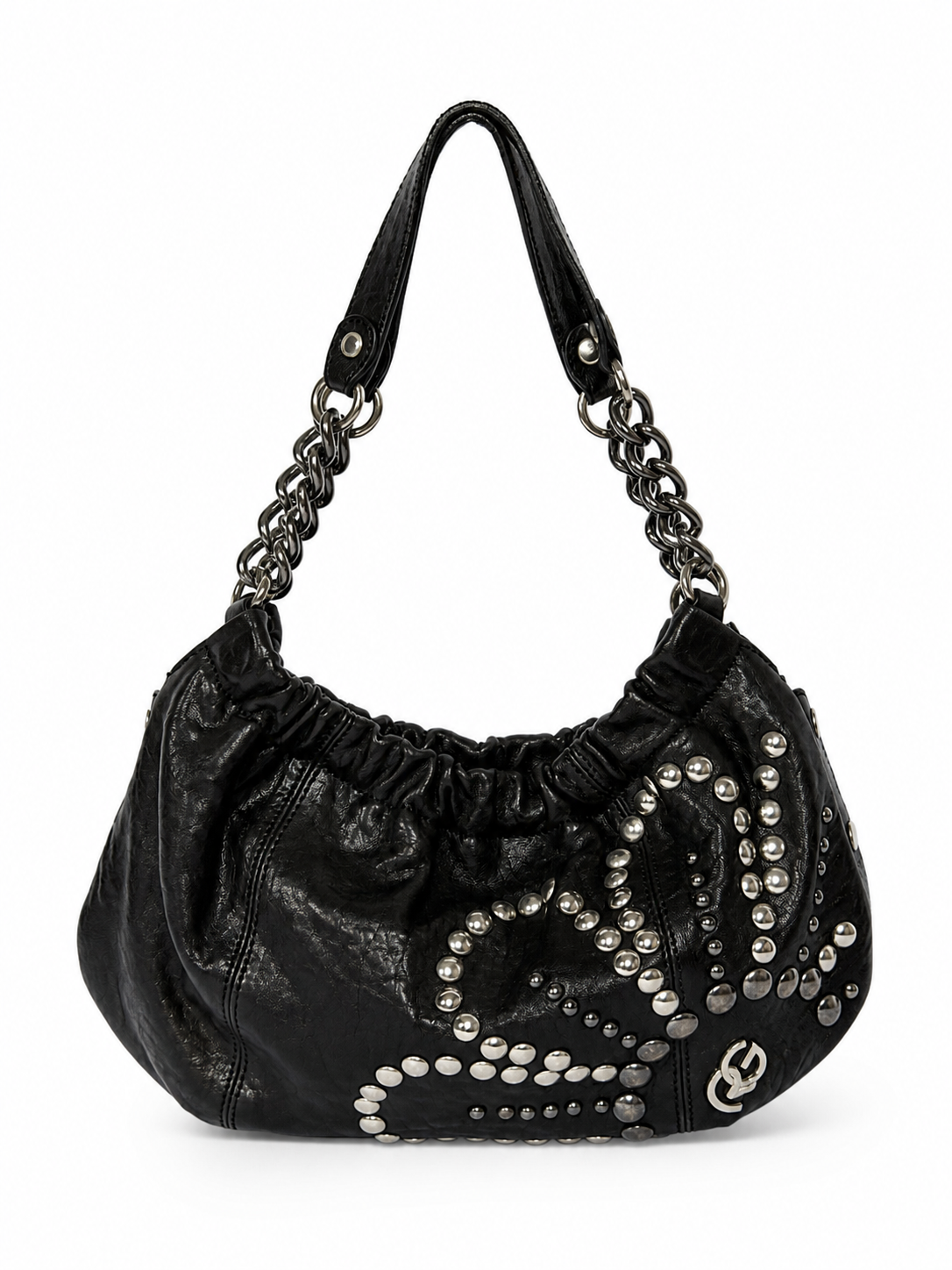 Leather Studded Flower Bag — Early 2000s