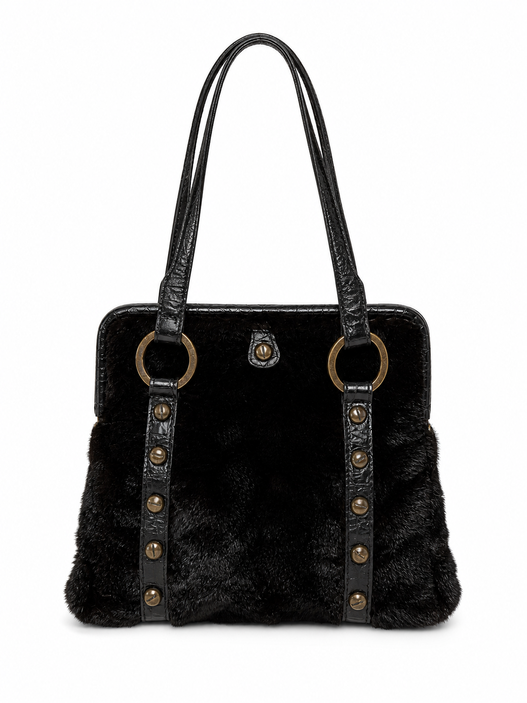 Mink Fur & Leather Mini Bag (Italy)