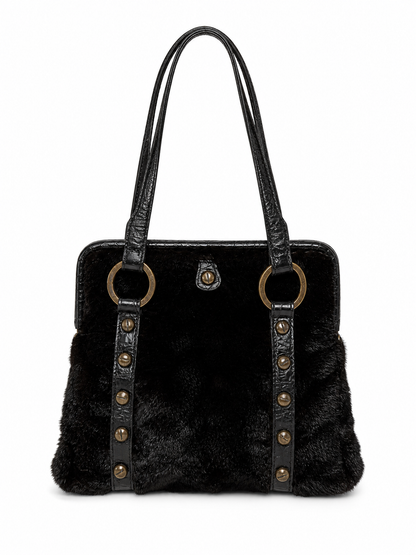 Mink Fur & Leather Mini Bag (Italy)