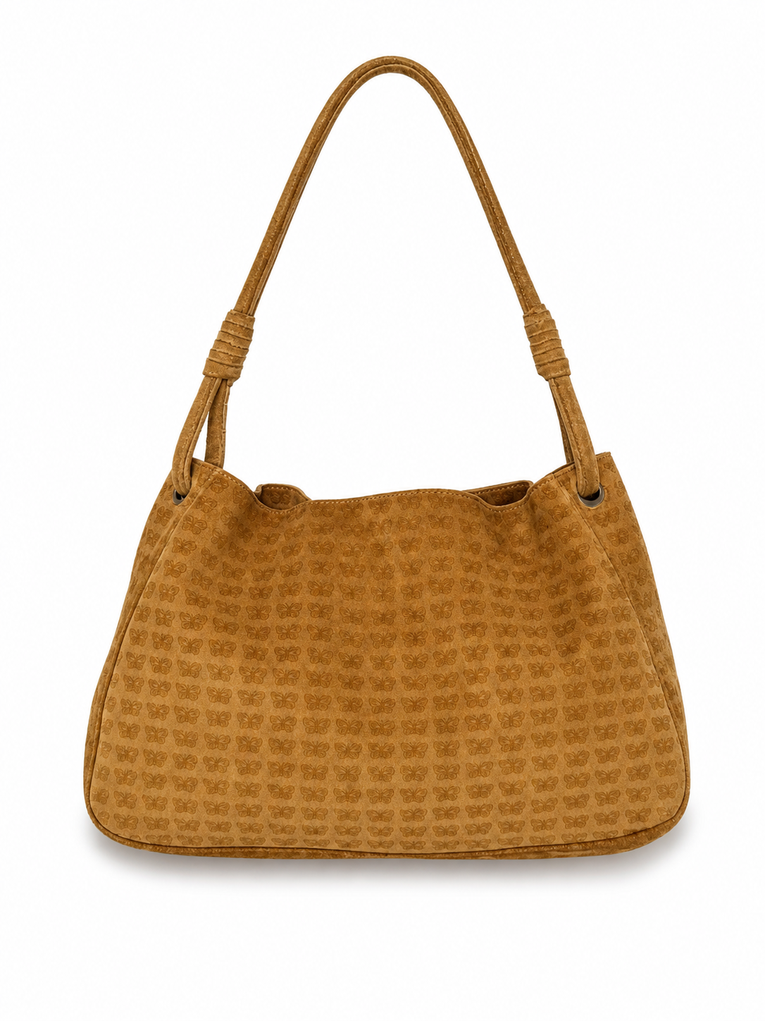 Bottega Butterfly Monogram Slouchy Suede Shoulder Bag