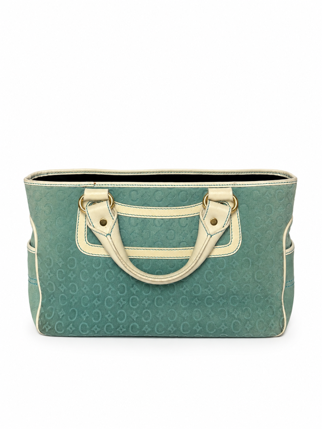 Céline Boogie Baby Blue Monogram Suede Tote Bag