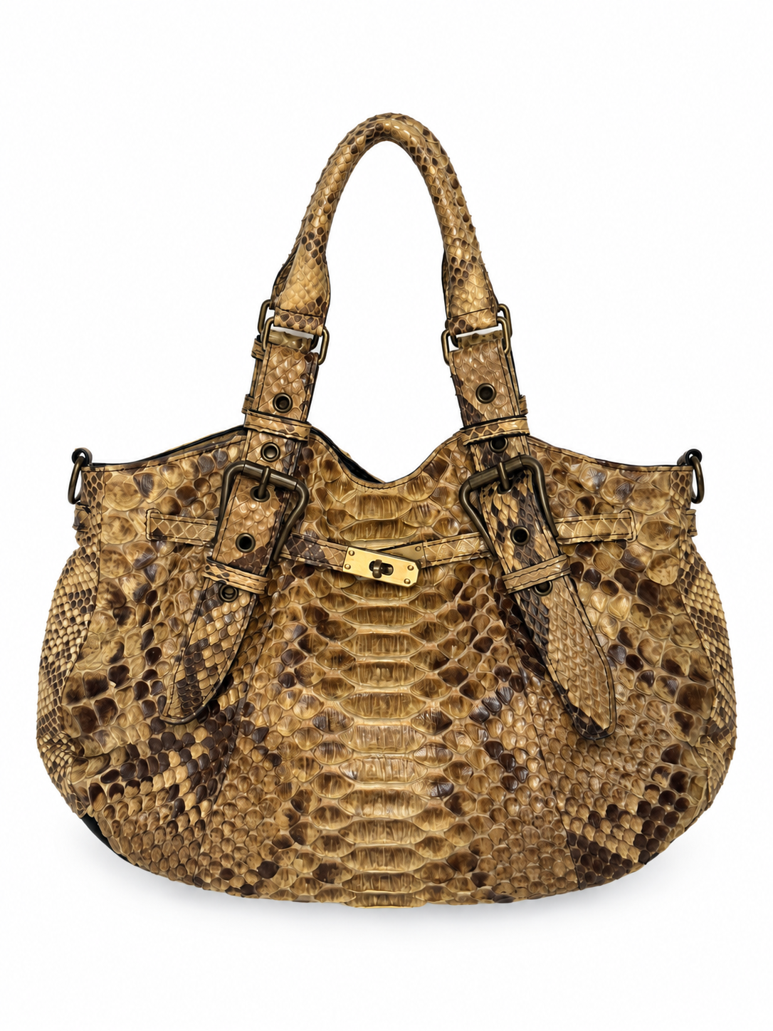 Genuine Python Leather Shoulder Bag