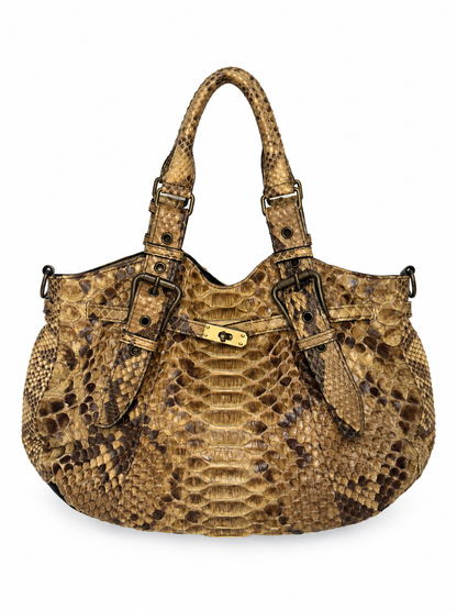 Genuine Python Leather Shoulder Bag