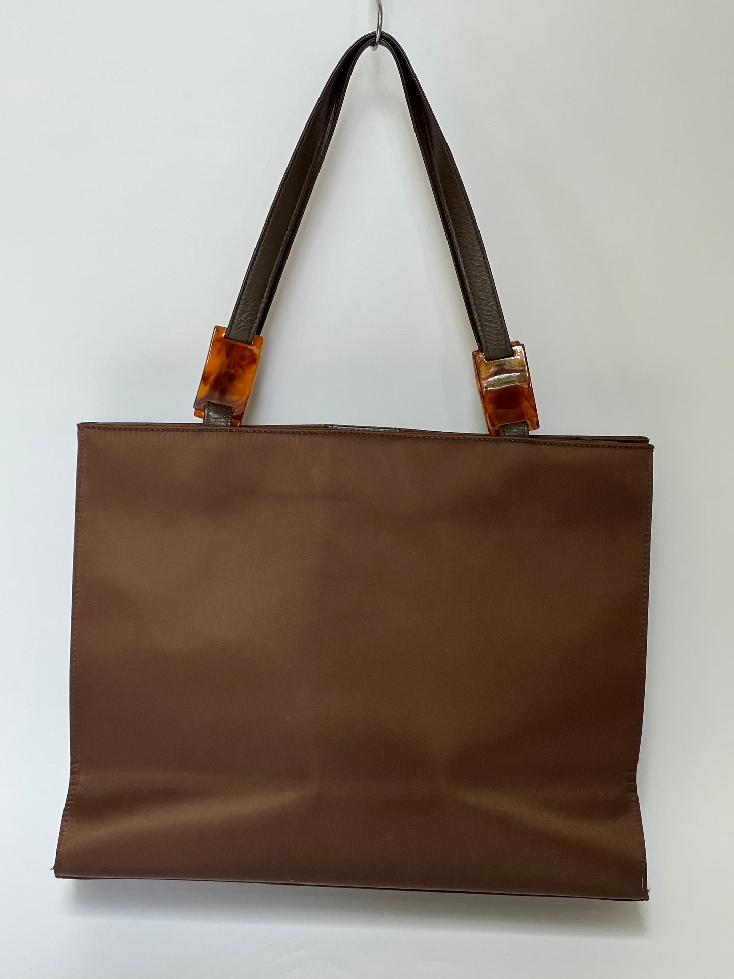 YSL Nylon & Tortoiseshell Tote