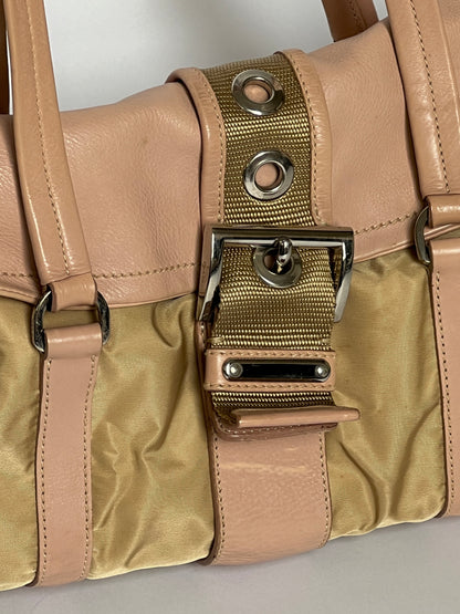 Prada Cammello Tessuto Nylon Buckle Bag