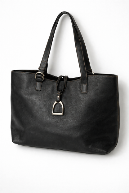 Ralph Lauren Equestrian Stirrup Leather Tote