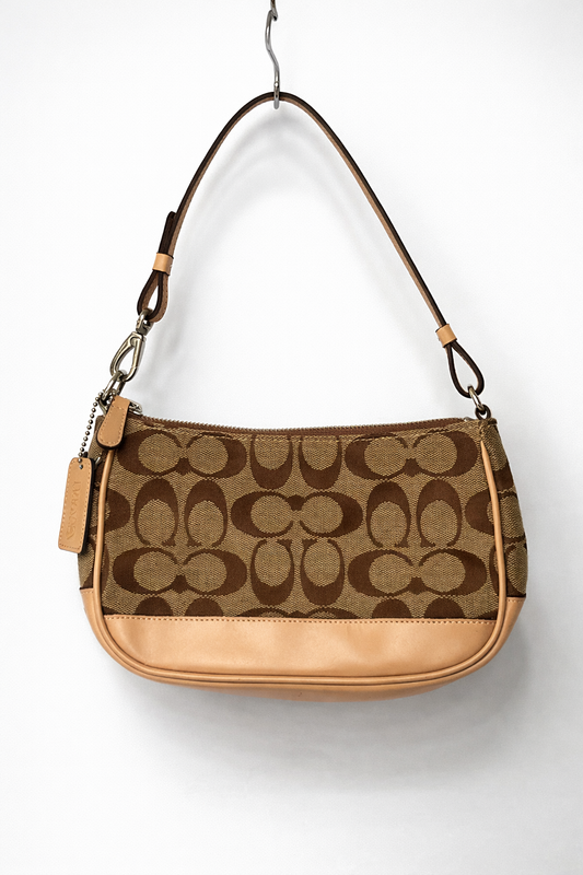 Y2K Coach Signature Jacquard Mini Shoulder Bag