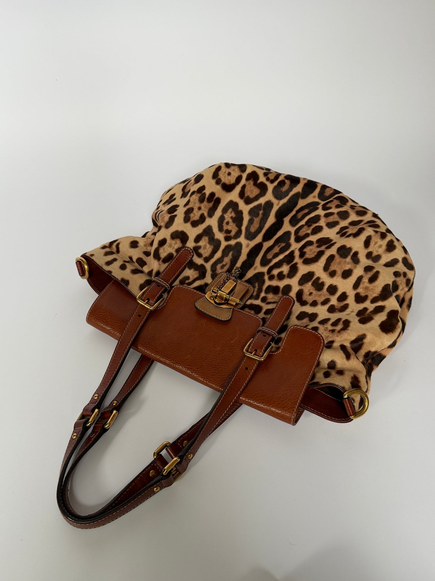 Dolce & Gabbana Miss Privée Leopard Pony Hair Leather Tote Bag