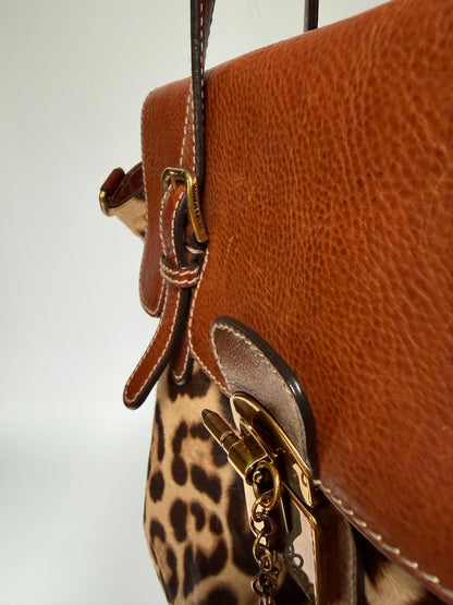 Dolce & Gabbana Miss Privée Leopard Pony Hair Leather Tote Bag