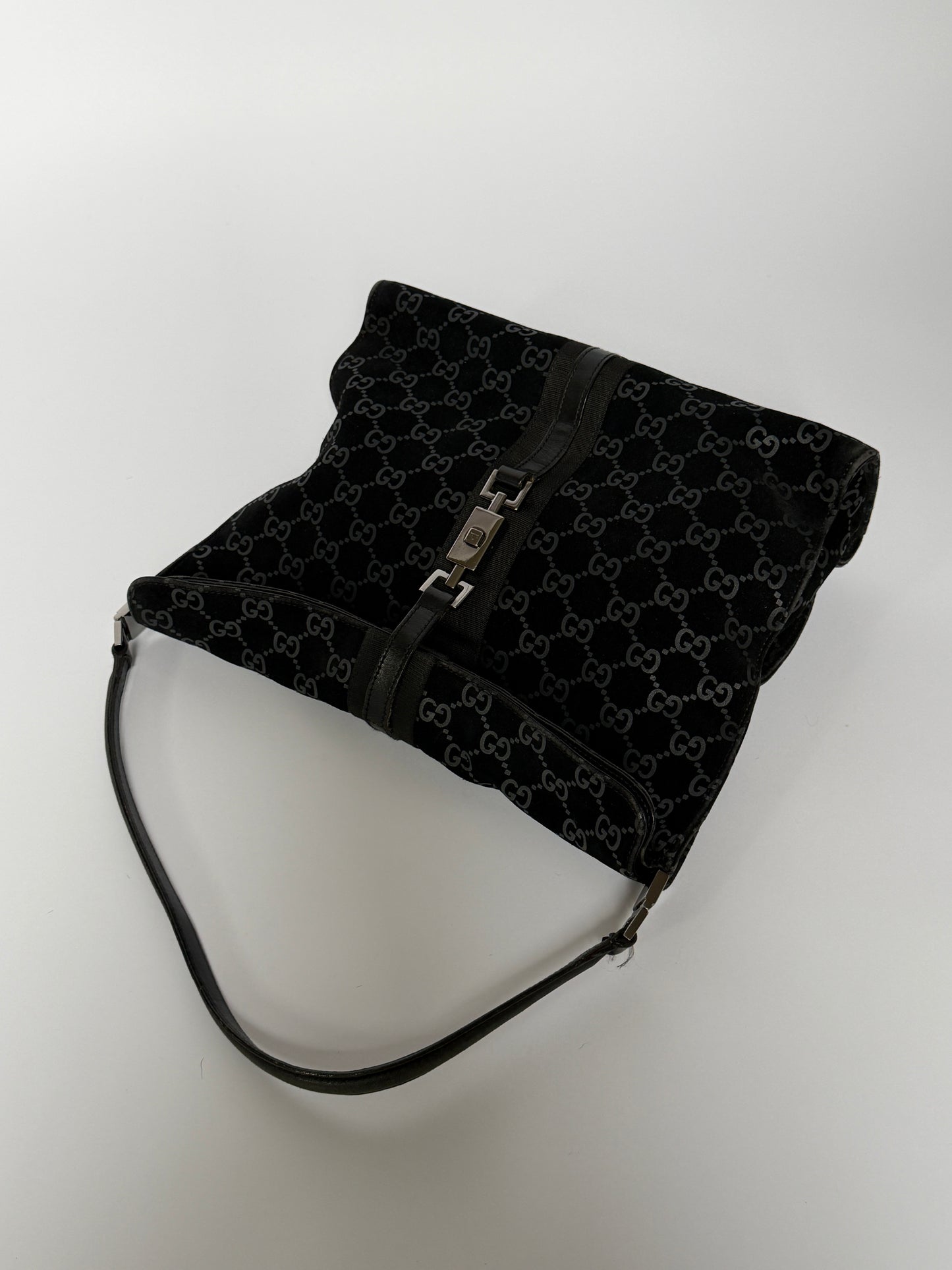 Tom Ford Era Gucci Jackie GG Suede Shoulder Bag