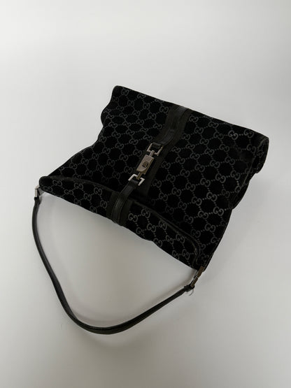 Tom Ford Era Gucci Jackie GG Suede Shoulder Bag