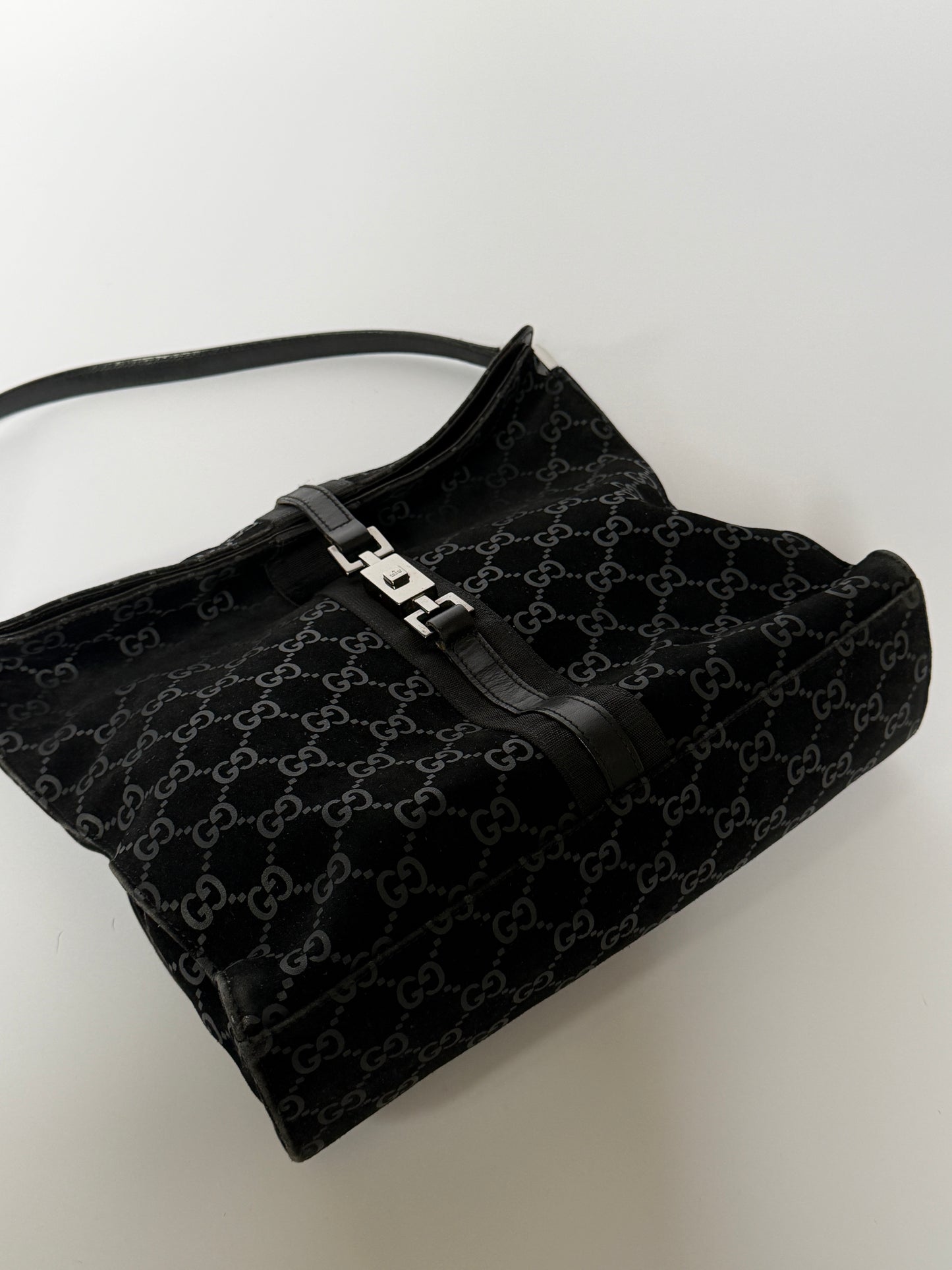 Tom Ford Era Gucci Jackie GG Suede Shoulder Bag