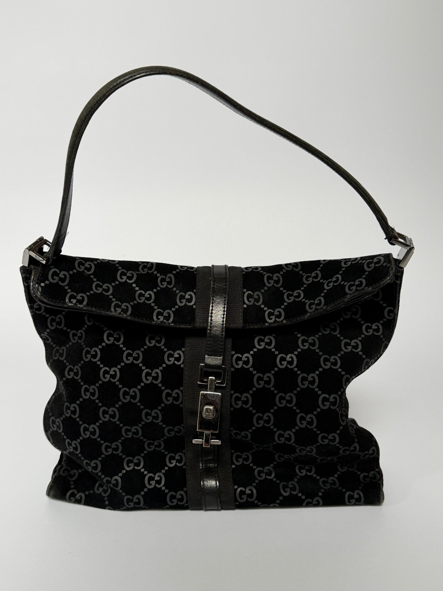 Tom Ford Era Gucci Jackie GG Suede Shoulder Bag