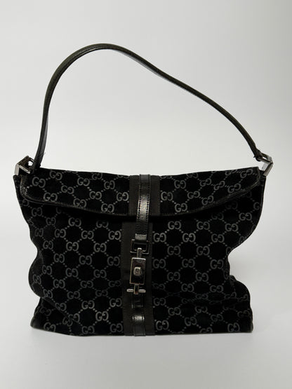 Tom Ford Era Gucci Jackie GG Suede Shoulder Bag