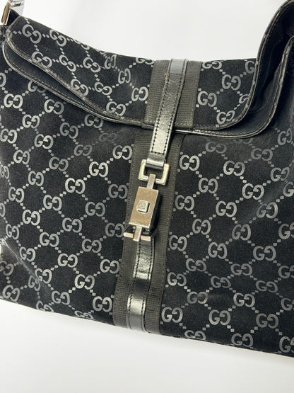 Tom Ford Era Gucci Jackie GG Suede Shoulder Bag