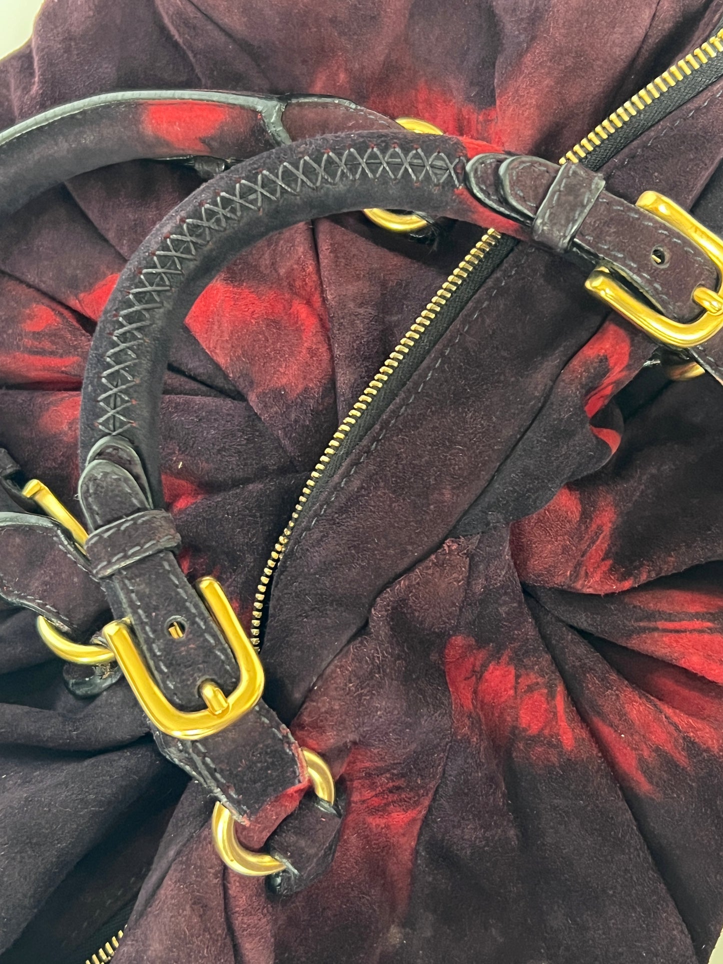 Rare Miu Miu Tie Dye Suede Bag