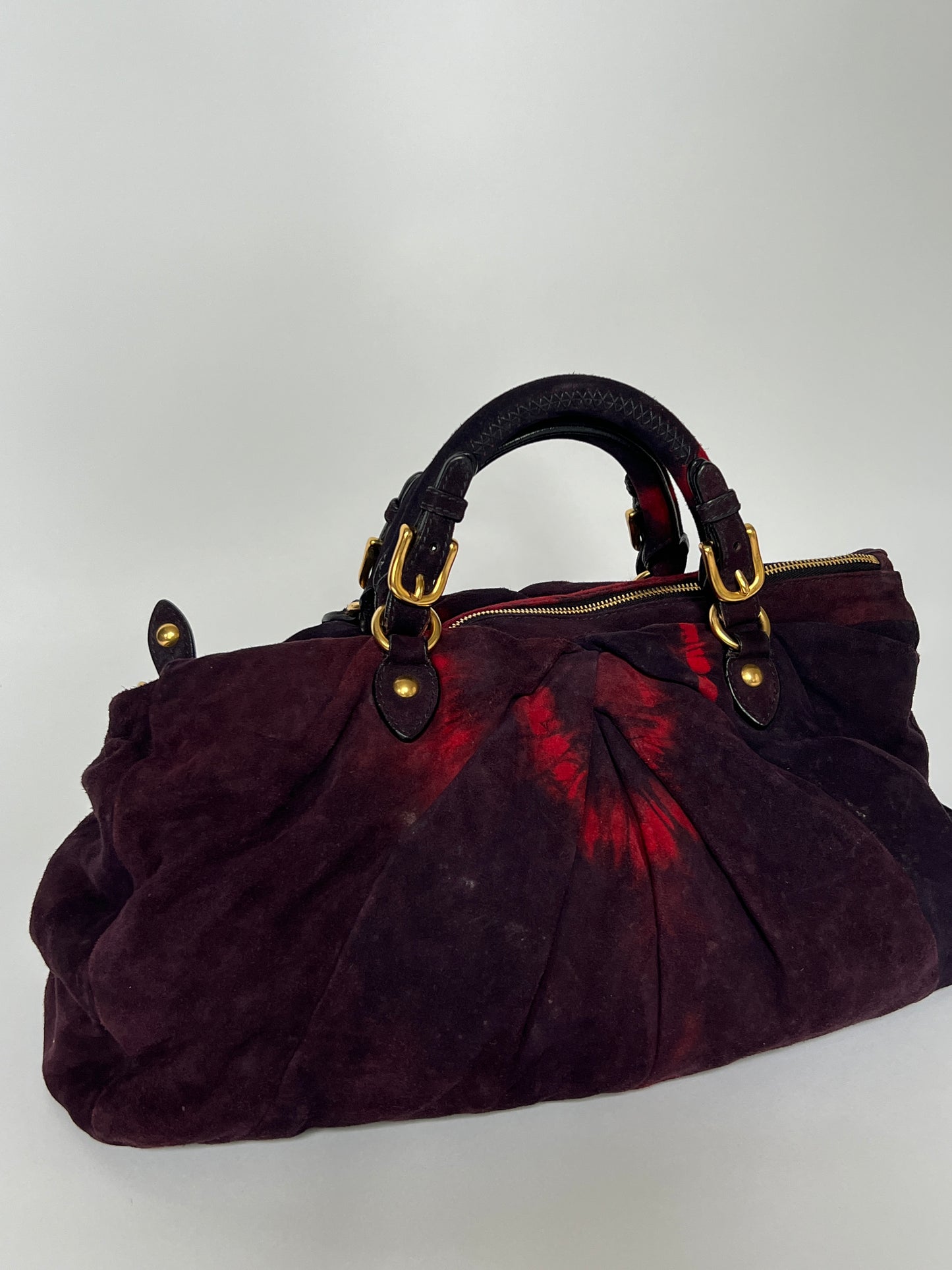 Rare Miu Miu Tie Dye Suede Bag