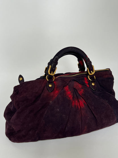 Rare Miu Miu Tie Dye Suede Bag