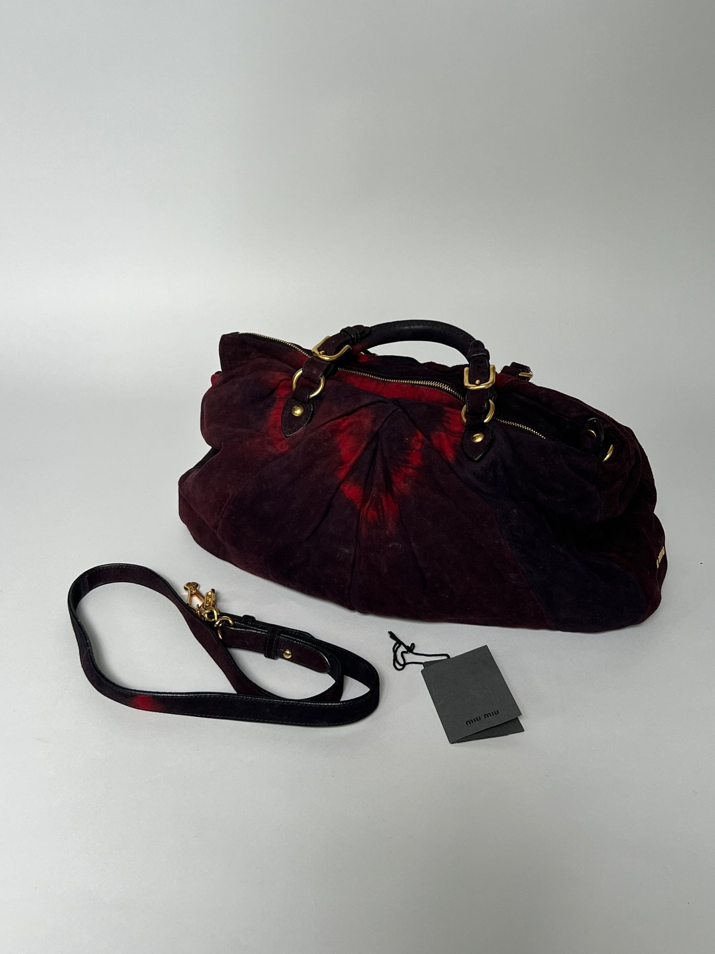 Rare Miu Miu Tie Dye Suede Bag