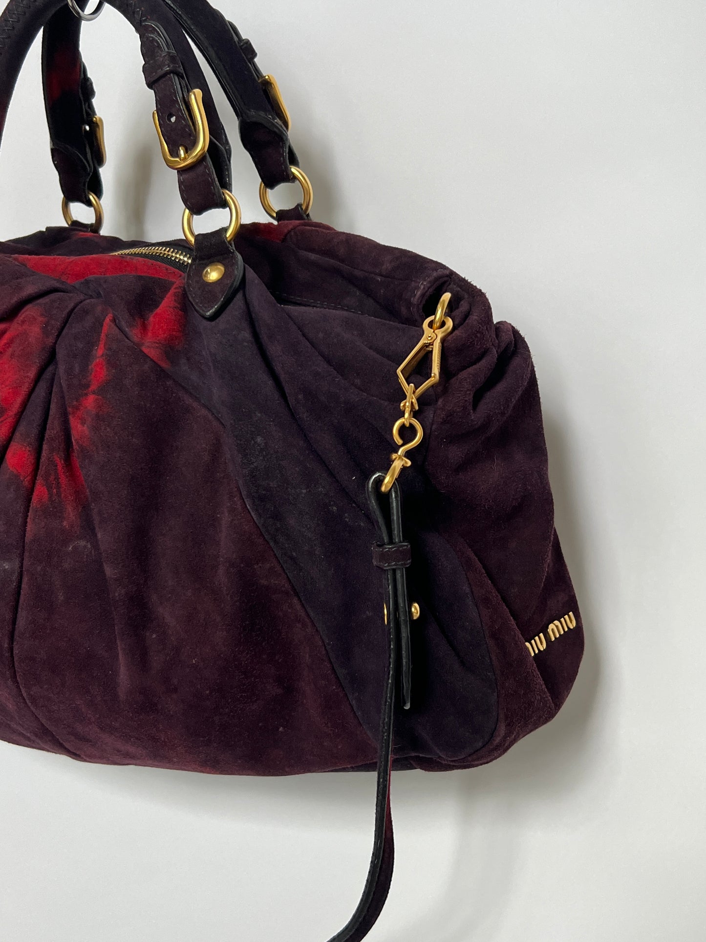 Rare Miu Miu Tie Dye Suede Bag