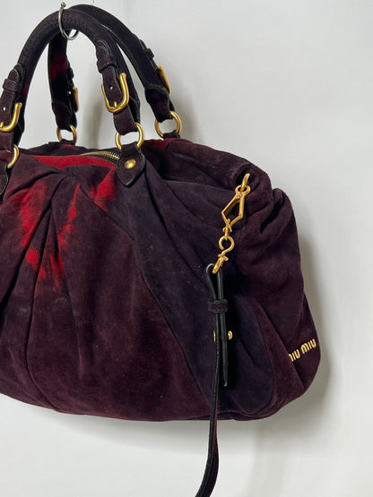 Rare Miu Miu Tie Dye Suede Bag