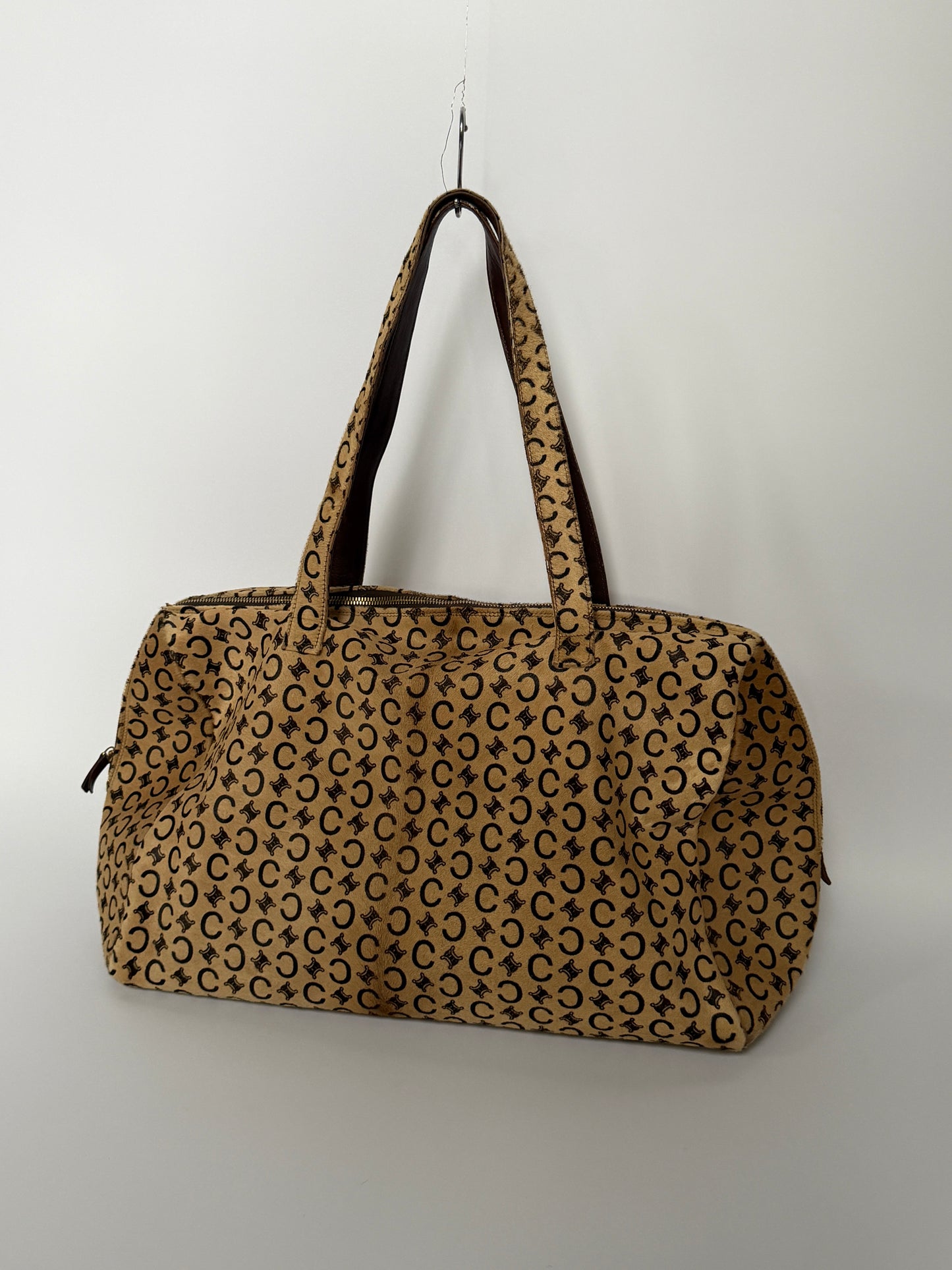 Rare Vintage Céline Pony Hair Madame Boston Bag Large
