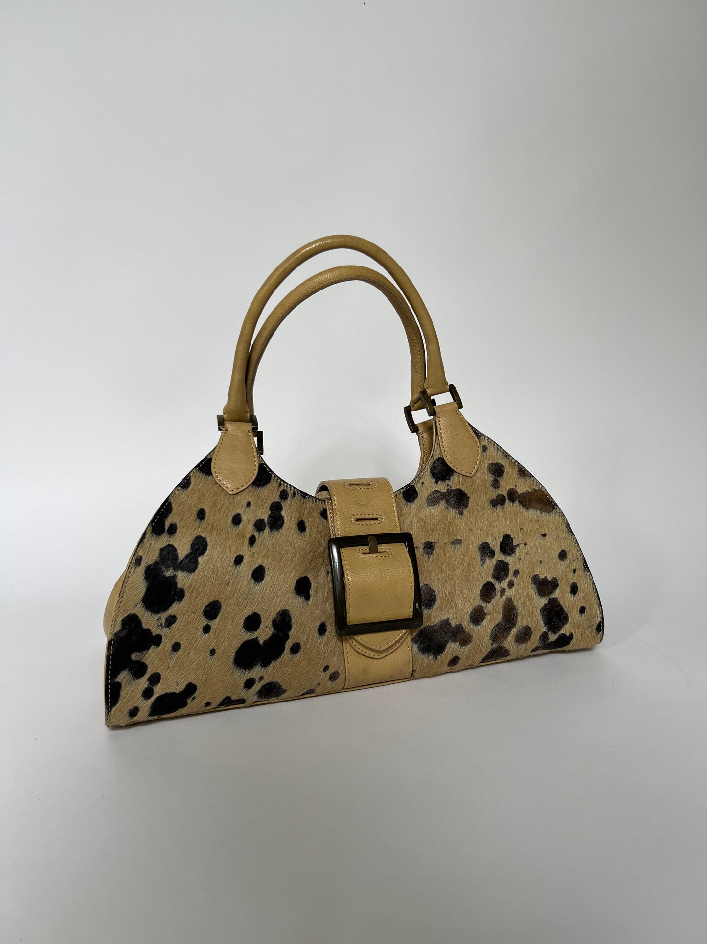 Camel Pony Hair Shoulder Bag
