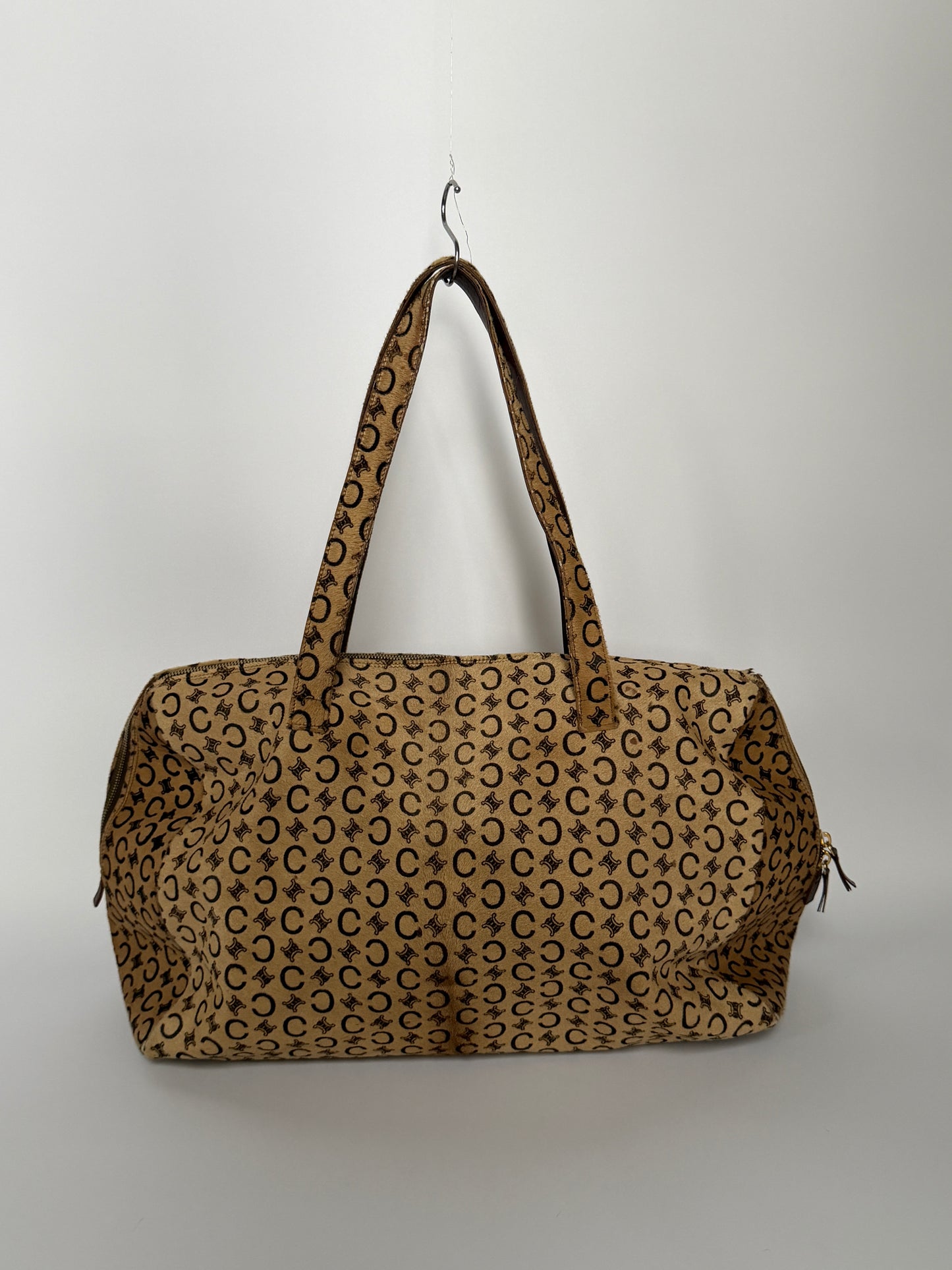 Rare Vintage Céline Pony Hair Madame Boston Bag Large