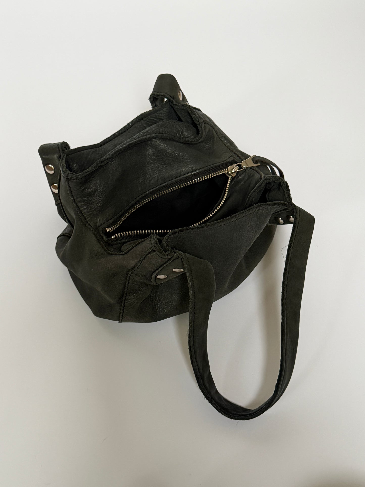 Black Hobo Mix Metal Studded Bag — Mini