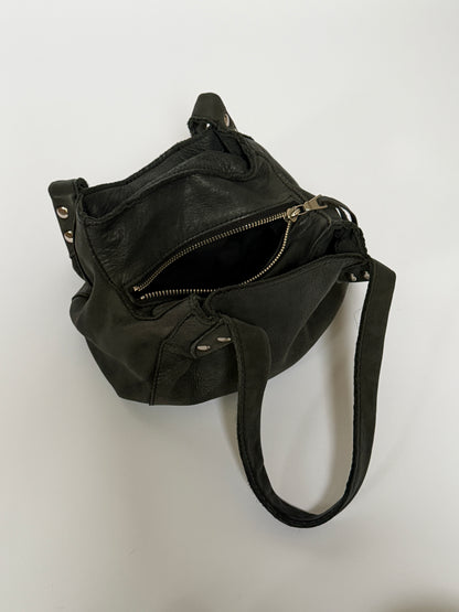 Black Hobo Mix Metal Studded Bag — Mini